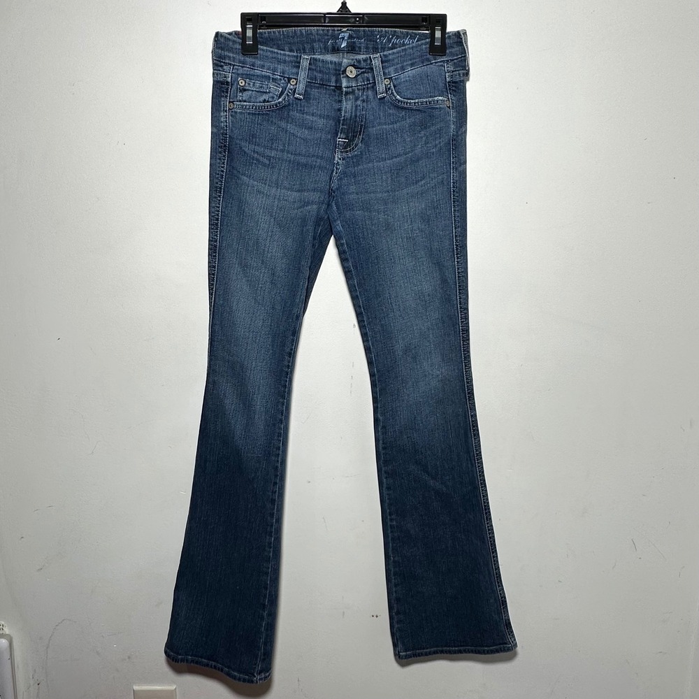 FLAW 7 For All Mankind Bootcut Jeans Mid Rise Blue Denim Women's Size 26